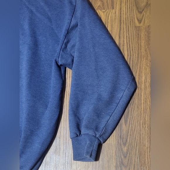 Italia Firenze Made in Italy Sweatshirt Woman's XXL Cotton Navy Embroidered B87 - Picture 9 of 10